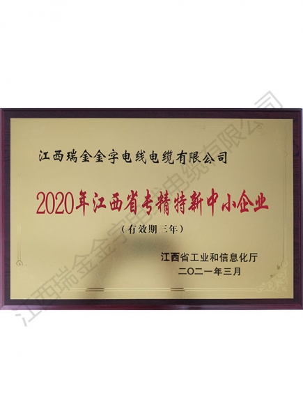 2020年江西省专精特新中小企业