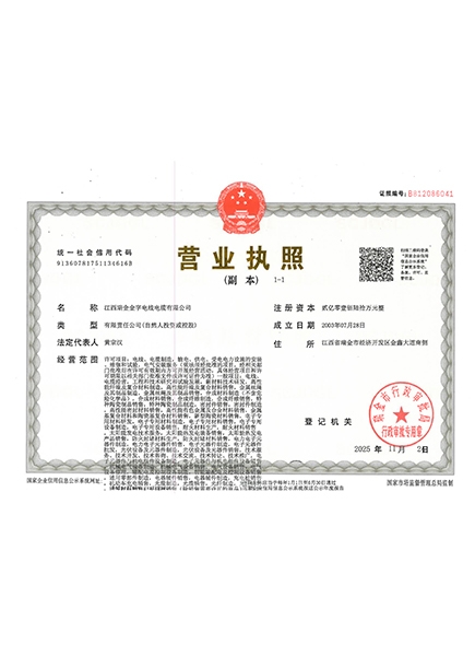 营业执照副本